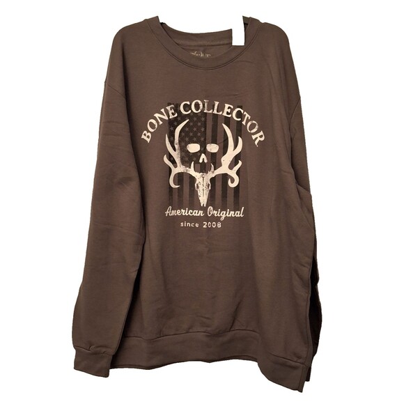 Bone Collector American Original Charcoal Gray Sweatshirt Mens Size XL (46-48) - Picture 2 of 9